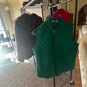 Karen Scott Green Quilted Vest
